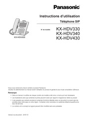 Panasonic KX-HDV340 Instructions D'utilisation