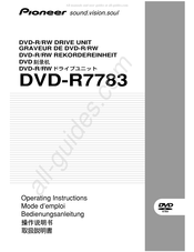 Pioneer DVD-R7783 Mode D'emploi