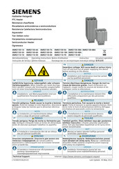 Siemens 8MR2110-1D Notice D'utilisation