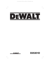 DeWalt D25301D Traduction De La Notice D'instructions Originale
