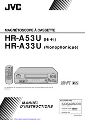 JVC HR-A33U Manuel D'instructions