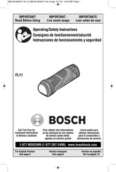 Bosch FL11 Consignes De Fonctionnement/Sécurité