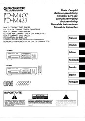 Pioneer PD-M403 Mode D'emploi
