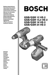 Bosch GSB 12 VE-2 Instructions D'emploi