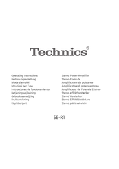 Panasonic Technics SE-R1-EG Mode D'emploi