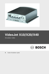 Bosch VideoJet X10 Guide D'installation Rapide