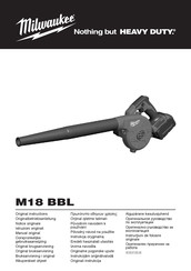 Milwaukee M18 BBL Notice Originale
