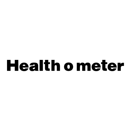 Health O Meter 160KL Mode D'emploi