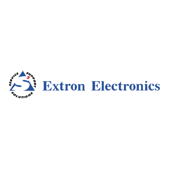 Extron Electronics MLC 206 Mode D'emploi
