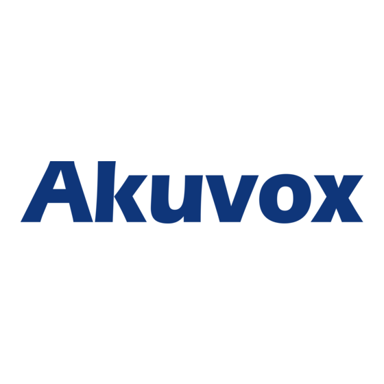 Akuvox E11R Guide Rapide