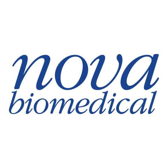 Nova biomedical Lactate Plus Manuel D'utilisation