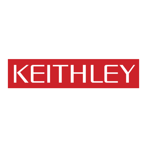 Keithley 2601B-PULSE SourceMeter Guide De Démarrage Rapide