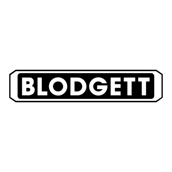 Blodgett Export Serie Manuel D'installation Et D'utilisation