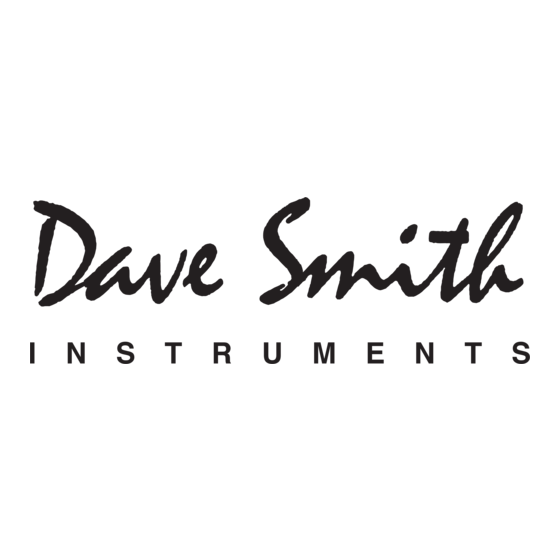 Dave Smith Instruments Sequential Tempest Mode D'emploi