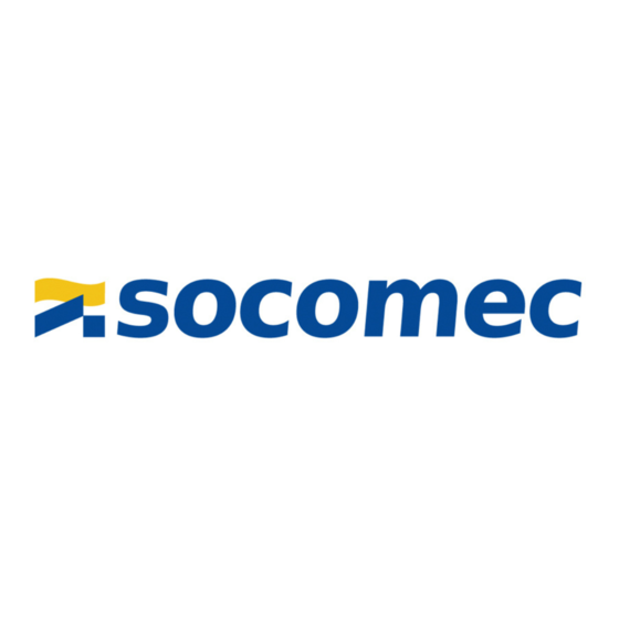 socomec 4899 0110 Notice D'utilisation