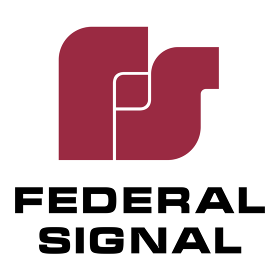 Federal Signal 121XL Consignes Pour L'installation Et L'utilisation