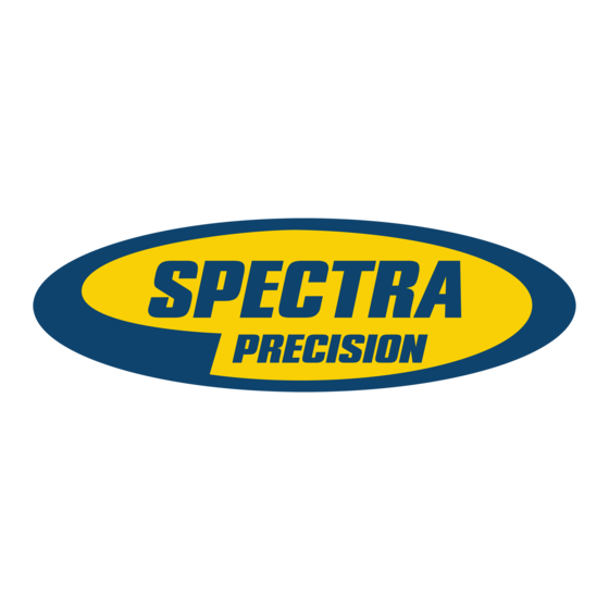 Spectra Precision HV302 Manuel De L'utilisateur