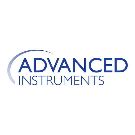 Advanced Instruments OsmoTECH XT Guide De L'utilisateur