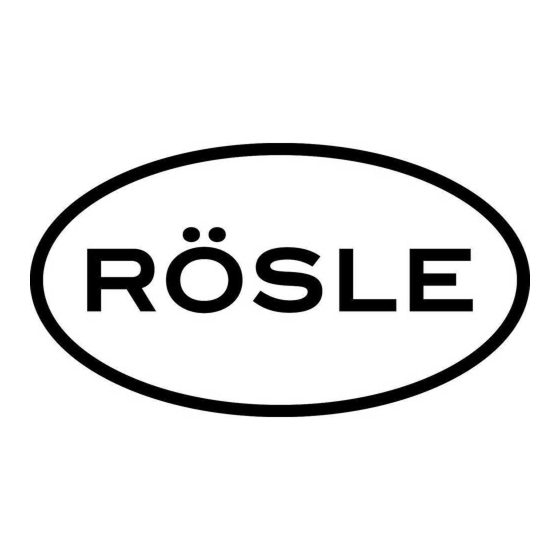 Rösle Belly F50 Mode D'emploi