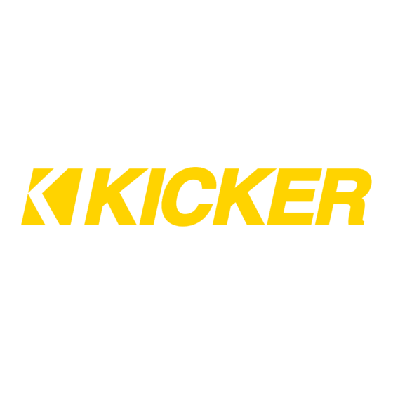 Kicker KMC Serie Manuel Du Propriétaire