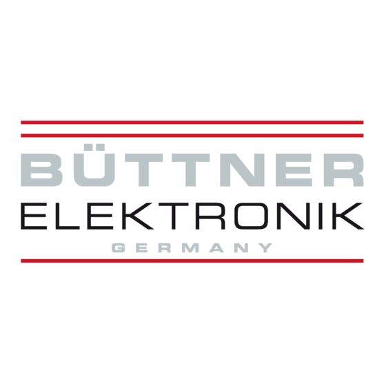 Büttner Elektronik MT ICC 1600 SI-N/60 A Mode D'emploi