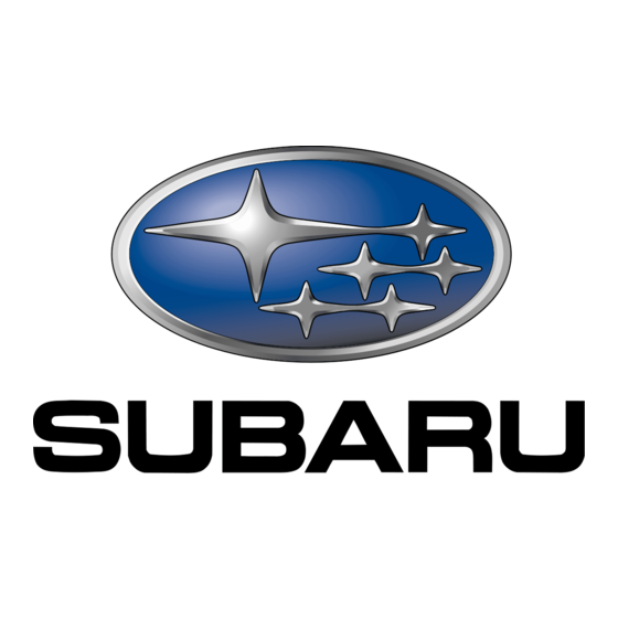 Subaru SOA801P001 Instructions D'installation