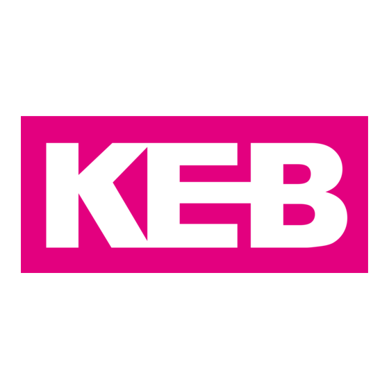 KEB COMBIVERT F5 Manuel D'instructions