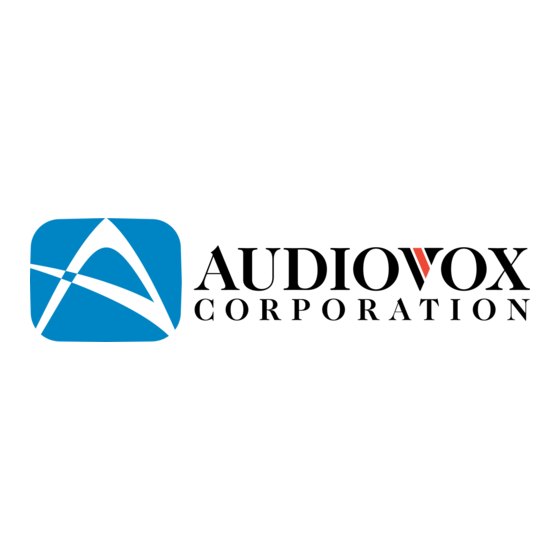 Audiovox VME 9315 BTA Mode D'emploi