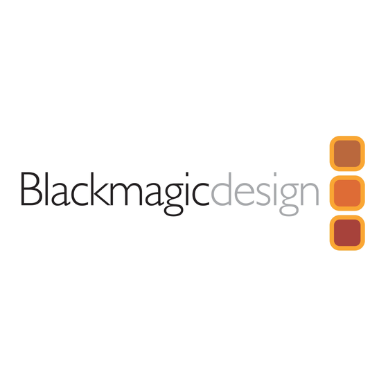 Blackmagic Design ATEM Manuel D'installation Et D'utilisation