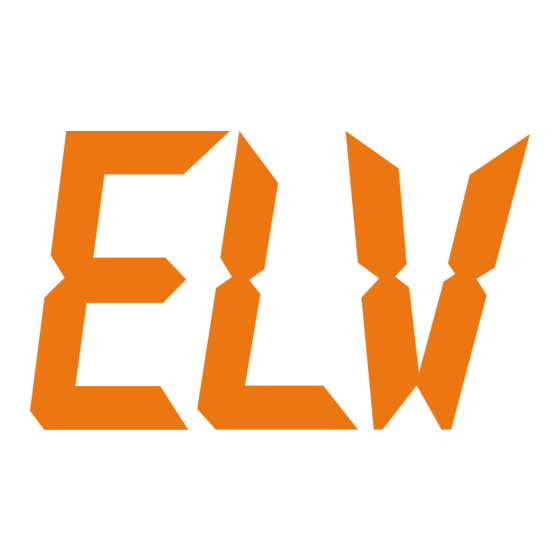 elv FWA101 Mode D'emploi