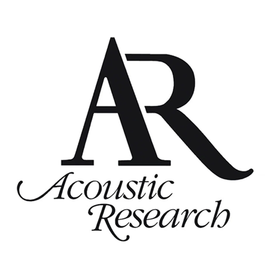 Acoustic Research AW851 Guide D'installation Et D'utilisation