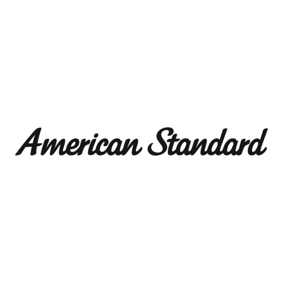 American Standard METERING 1340.105 Consignes D'installation