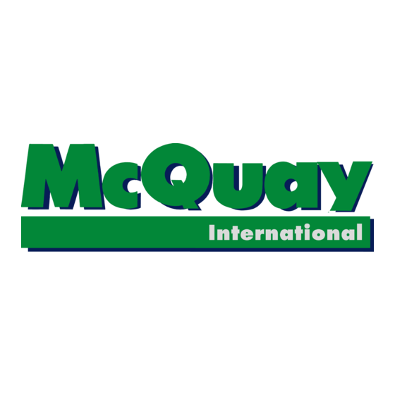 McQuay G11 Mode D'emploi