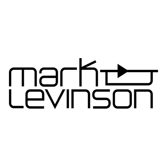 Mark Levinson 5909 Guide De Démarrage Rapide