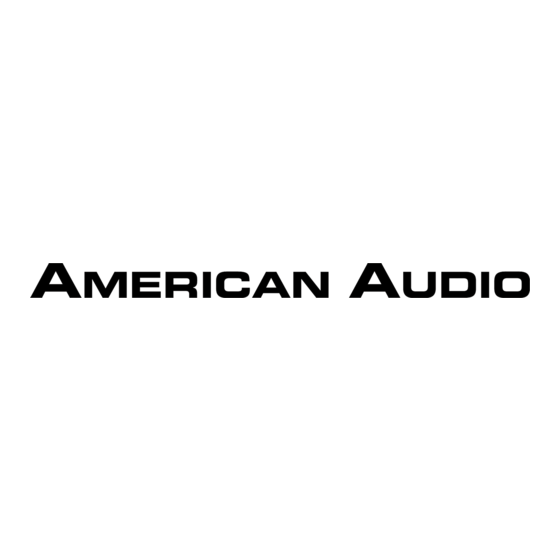 American Audio UHF Série Manuel D'utilisation