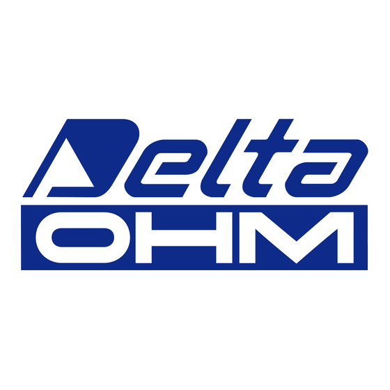 Delta OHM HD2306.0 Manuel