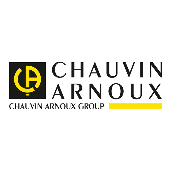 Chauvin Arnoux C.A 5001 Notice De Fonctionnement