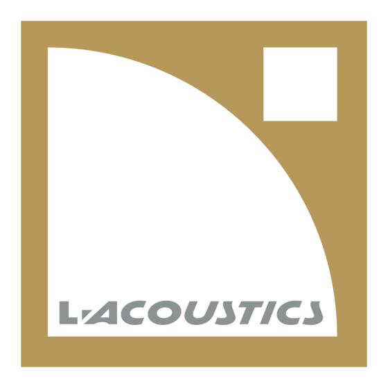 L-Acoustics LA12X Manuel Utilisateur