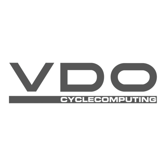 VDO Cyclecomputing M5 Mode D'emploi