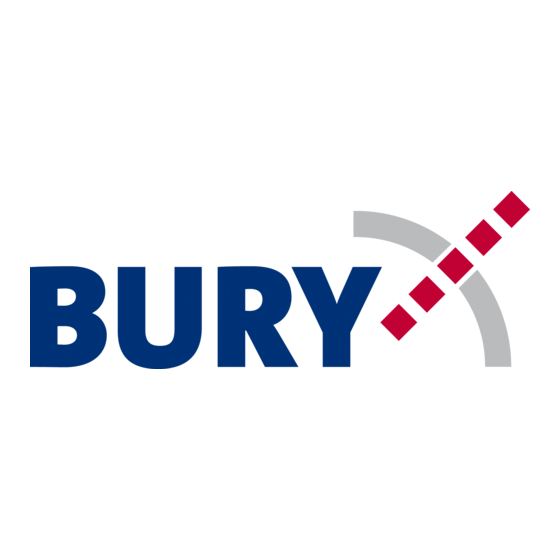 BURY CC 9056 Plus Guide De Démarrage