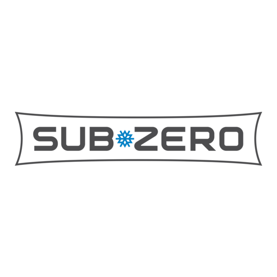 Sub-Zero IW-30CI Guide D'utilisation Et D'entretien