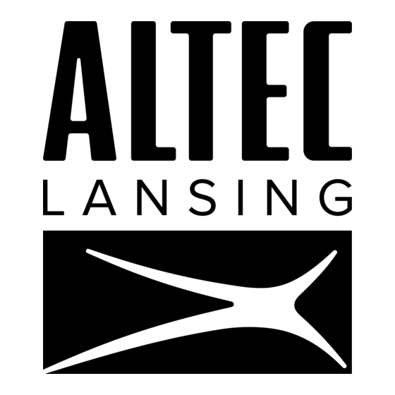 Altec Lansing 5100 Mode D'emploi