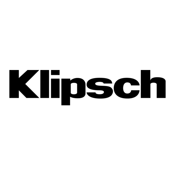 Klipsch SYNERGY Serie Guide Rapide