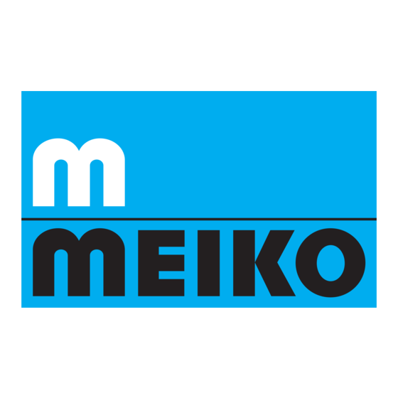 Meiko TopClean M Mode D'emploi