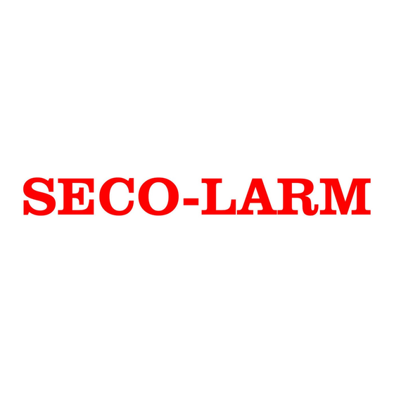 SECO-LARM ENFORCER SD-9263-KS2Q Mode D'emploi