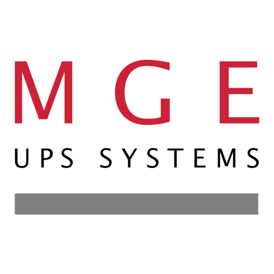 MGE UPS Systems HotSwap MBP Serie Manuel D'installation Et D'utilisation
