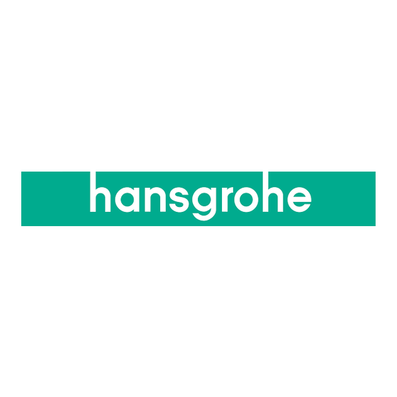 Hansgrohe AXOR Citterio E 36418001 Instructions De Montage / Mode D'emploi / Garantie