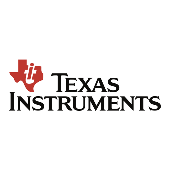 Texas Instruments CBR Manuel D'utilisation