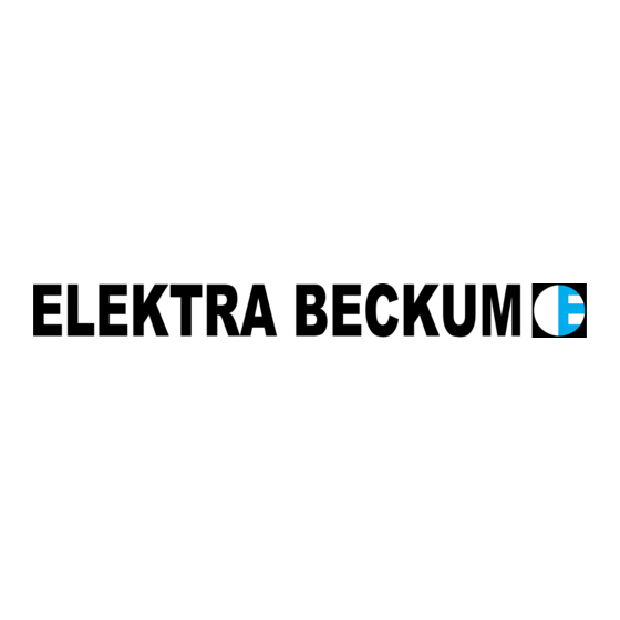 Elektra Beckum WT 840 Instructions De Montage
