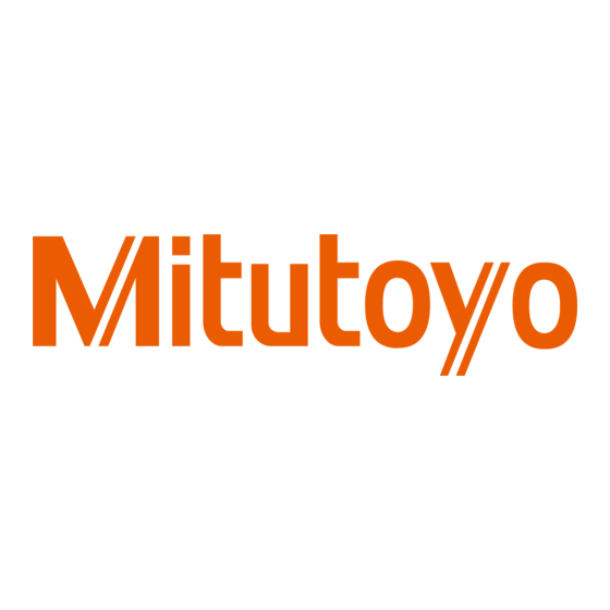 Mitutoyo CG-SA Serie Manuel D'utilisation